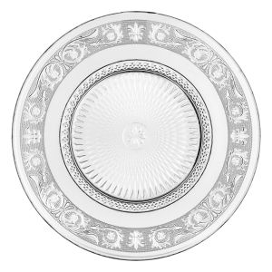 Стъклена чиния - релефни орнаменти - 33 см.