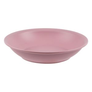 Пластмасова чиния - дълбока - розова - 28 см.