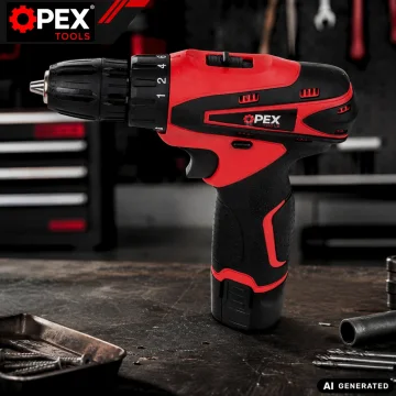 Безчетков акумулаторен винтоверт OPEX TOOLS 12 V, 28 Nm, 2 батерии 2 Ah и куфар