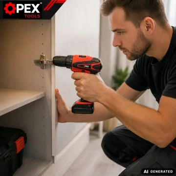 Безчетков акумулаторен винтоверт OPEX TOOLS 12 V, 28 Nm, 2 батерии 2 Ah и куфар