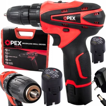 Безчетков акумулаторен винтоверт OPEX TOOLS 12 V, 28 Nm, 2 батерии 2 Ah и куфар