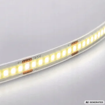 Самозалепваща LED лента 3 м, USB 5 V, студена бяла светлина и ключ