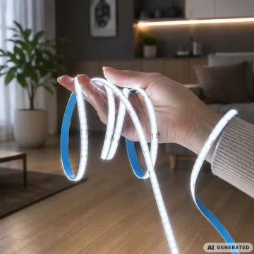 Самозалепваща LED лента 3 м, USB 5 V, студена бяла светлина и ключ