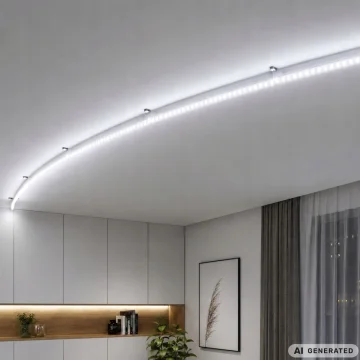 Самозалепваща LED лента 3 м, USB 5 V, студена бяла светлина и ключ