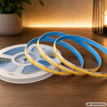 Самозалепваща LED лента 3 м, USB 5 V, студена бяла светлина и ключ
