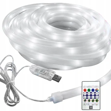 Гъвкава неонова RGBIC LED лента 10 м, USB 5 V, Bluetooth и дистанционно