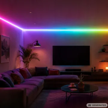 Гъвкава неонова RGBIC LED лента 10 м, USB 5 V, Bluetooth и дистанционно