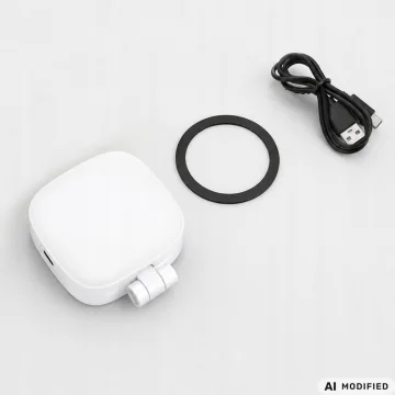 Магнитна LED лампа за телефон с огледало, MagSafe и 6 нива на яркост – бяла