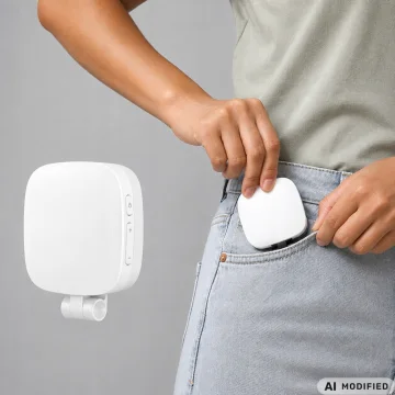 Магнитна LED лампа за телефон с огледало, MagSafe и 6 нива на яркост – бяла