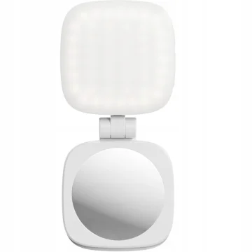 Магнитна LED лампа за телефон с огледало, MagSafe и 6 нива на яркост – бяла