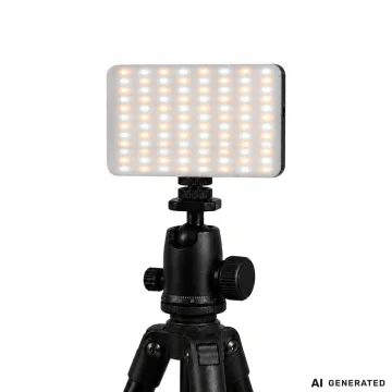 Джобна RGB-W LED лампа за фото и видео, 138 диода, 2700–6500 K – черна