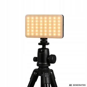 Джобна RGB-W LED лампа за фото и видео, 138 диода, 2700–6500 K – черна