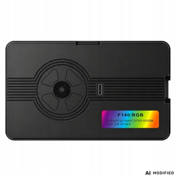Джобна RGB-W LED лампа за фото и видео, 138 диода, 2700–6500 K – черна