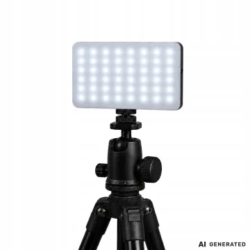 Джобна RGB-W LED лампа за фото и видео, 138 диода, 2700–6500 K – черна