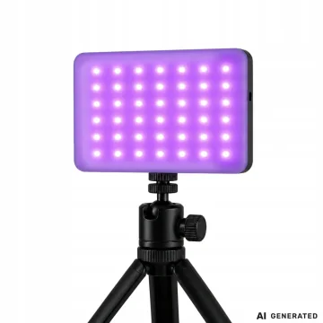 Джобна RGB-W LED лампа за фото и видео, 138 диода, 2700–6500 K – черна