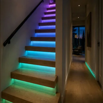 Самозалепваща RGB IC LED лента 5 м, USB 5 V, Bluetooth и дистанционно