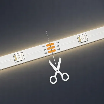 Самозалепваща RGB IC LED лента 10 м, USB 5 V, Bluetooth и дистанционно
