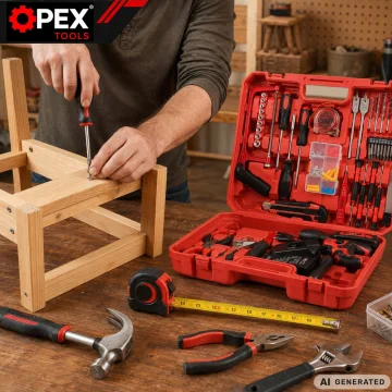 Ударен винтоверт OPEX TOOLS OPX28034, 21 V, 2 батерии 1,5 Ah и инструменти в куфар
