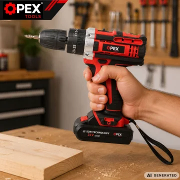 Ударен винтоверт OPEX TOOLS OPX28034, 21 V, 2 батерии 1,5 Ah и инструменти в куфар