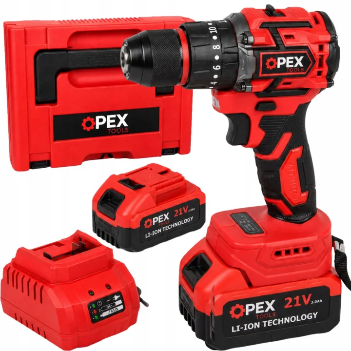 Безчетков винтоверт OPEX TOOLS OPX28037, 21 V, 50 Nm, 2 батерии 3 Ah и куфар