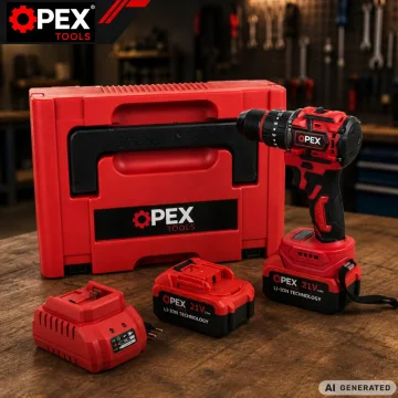 Безчетков винтоверт OPEX TOOLS OPX28037, 21 V, 50 Nm, 2 батерии 3 Ah и куфар