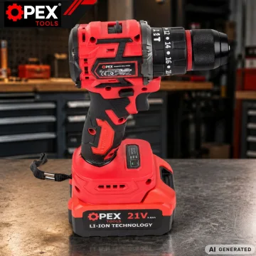 Безчетков винтоверт OPEX TOOLS OPX28037, 21 V, 50 Nm, 2 батерии 3 Ah и куфар