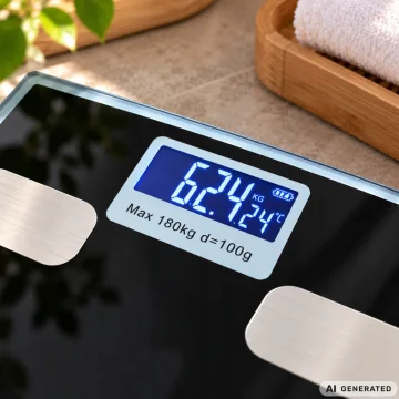 Смарт кантар с Bluetooth и приложение до 180 кг, черен