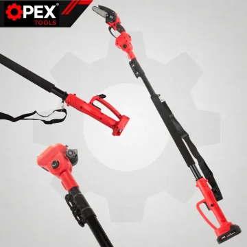 Акумулаторен градински комплект OPEX TOOLS 3 в 1, резачка 6″, ножица и телескопичен прът