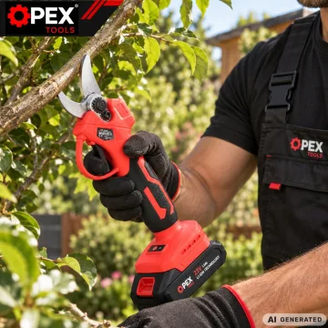 Акумулаторен градински комплект OPEX TOOLS 3 в 1, резачка 6″, ножица и телескопичен прът