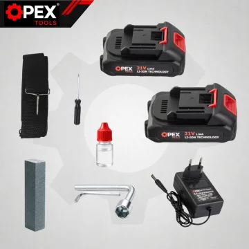 Акумулаторен градински комплект OPEX TOOLS 3 в 1, резачка 6″, ножица и телескопичен прът