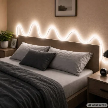 Самозалепваща LED лента 5 м, USB 5 V, студено бяла светлина и ключ