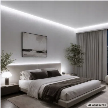 Самозалепваща LED лента 5 м, USB 5 V, студено бяла светлина и ключ