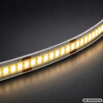 Самозалепваща LED лента 5 м, USB 5 V, студено бяла светлина и ключ
