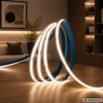 Самозалепваща LED лента 5 м, USB 5 V, студено бяла светлина и ключ