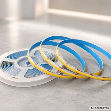 Самозалепваща LED лента 5 м, USB 5 V, студено бяла светлина и ключ