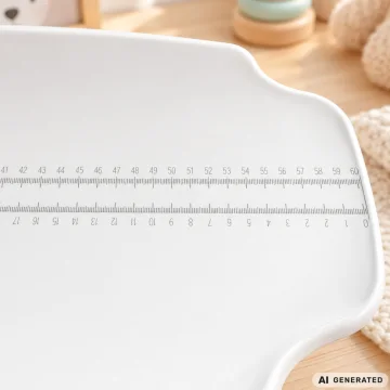 Електронна бебешка и детска везна с LCD дисплей, до 100 кг, 60 см, бяла