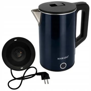 Електрическа кана 1,5 л, 1500 W, основа 360°, тъмносиня