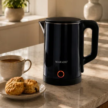 Електрическа кана 1,5 л, 1500 W, основа 360°, тъмносиня