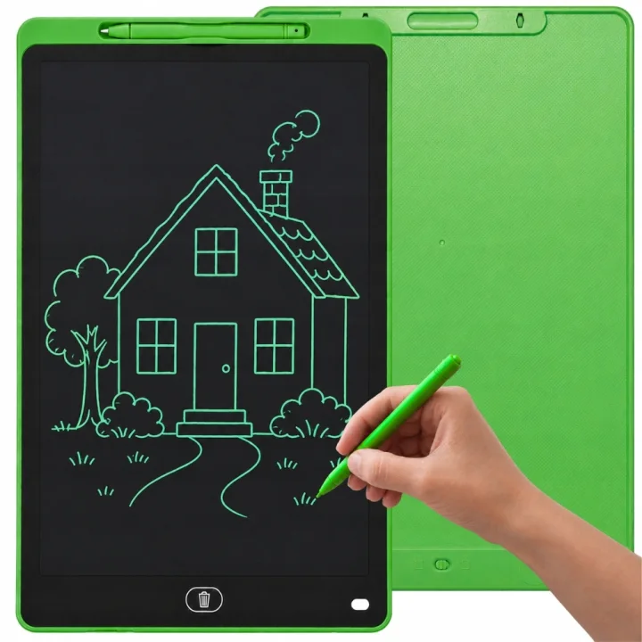 LCD таблет за рисуване и писане 16″ със стилус и заключване, зелен