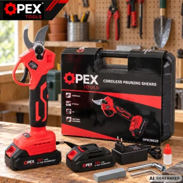 Акумулаторна лозарска ножица OPEX TOOLS OPX28029, до 25 мм, 21 V, с куфар