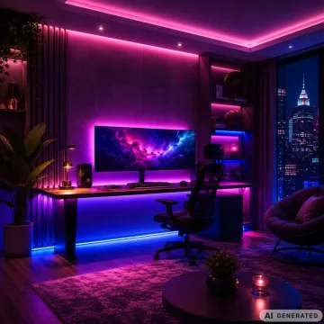 RGB LED лента 10 м, 12 V, с адаптер, дистанционно и музикален режим