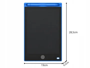 LCD таблет за рисуване и писане 12″ със стилус и заключване, син