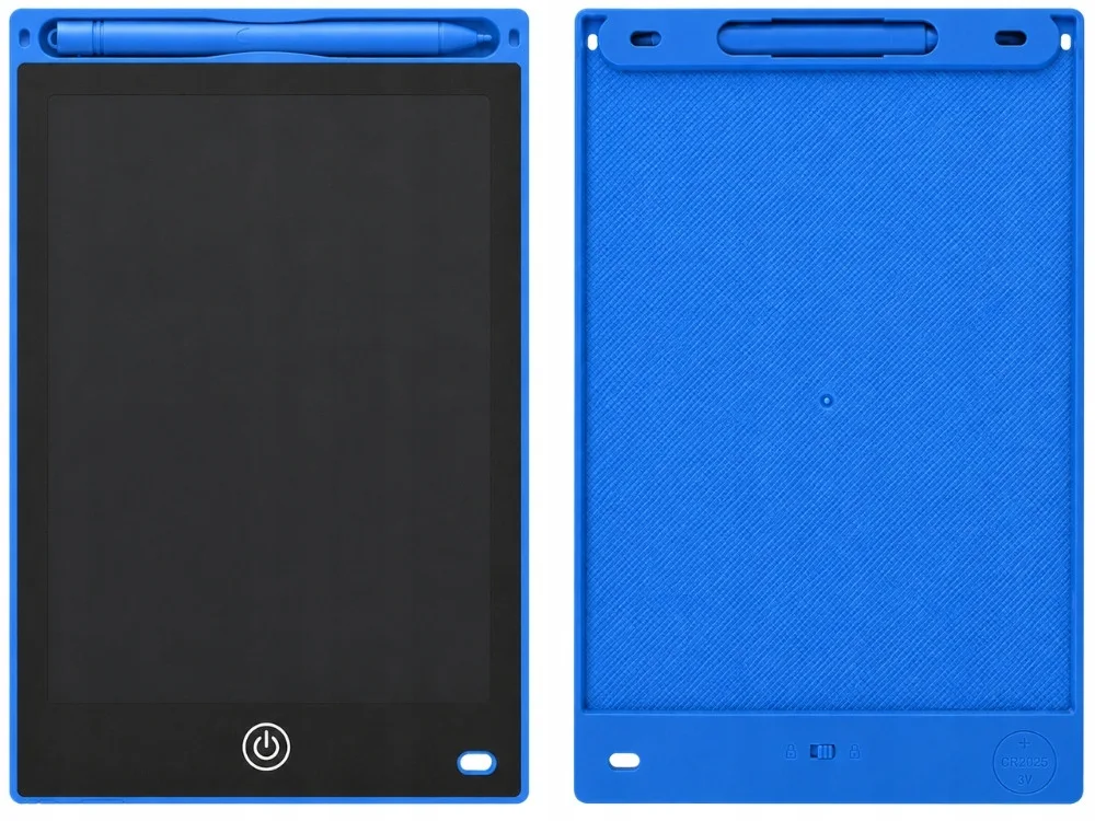 LCD таблет за рисуване и писане 12″ със стилус и заключване, син