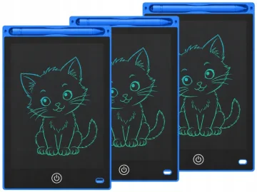 LCD таблет за рисуване и писане 12″ със стилус и заключване, син