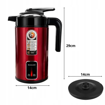 Електрическа кана 3,5 л, 1500 W, автоматично изключване, червена