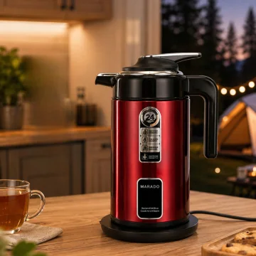 Електрическа кана 3,5 л, 1500 W, автоматично изключване, червена