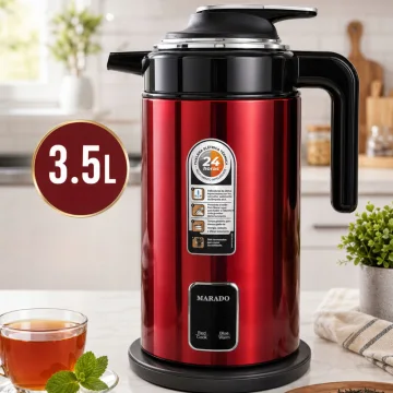 Електрическа кана 3,5 л, 1500 W, автоматично изключване, червена