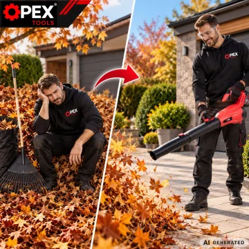 Акумулаторна духалка за листа OPEX TOOLS 21 V с 2 батерии по 5 Ah и 6 скорости