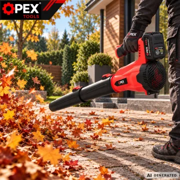 Акумулаторна духалка за листа OPEX TOOLS 21 V с 2 батерии по 5 Ah и 6 скорости