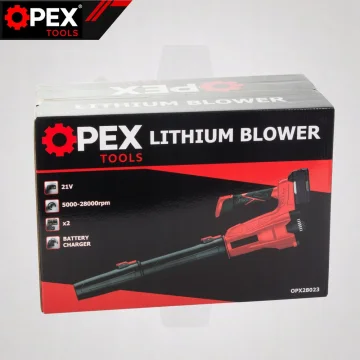 Акумулаторна духалка за листа OPEX TOOLS 21 V с 2 батерии по 5 Ah и 6 скорости